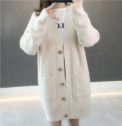Damen Strickjacke mit Taschen und Knöpfen Eveloria