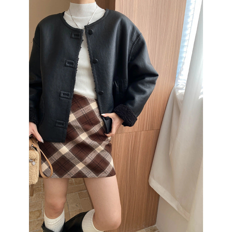 Damen Oversized Strickjacke Kuschelig Knöpfe Beige - Eveloria