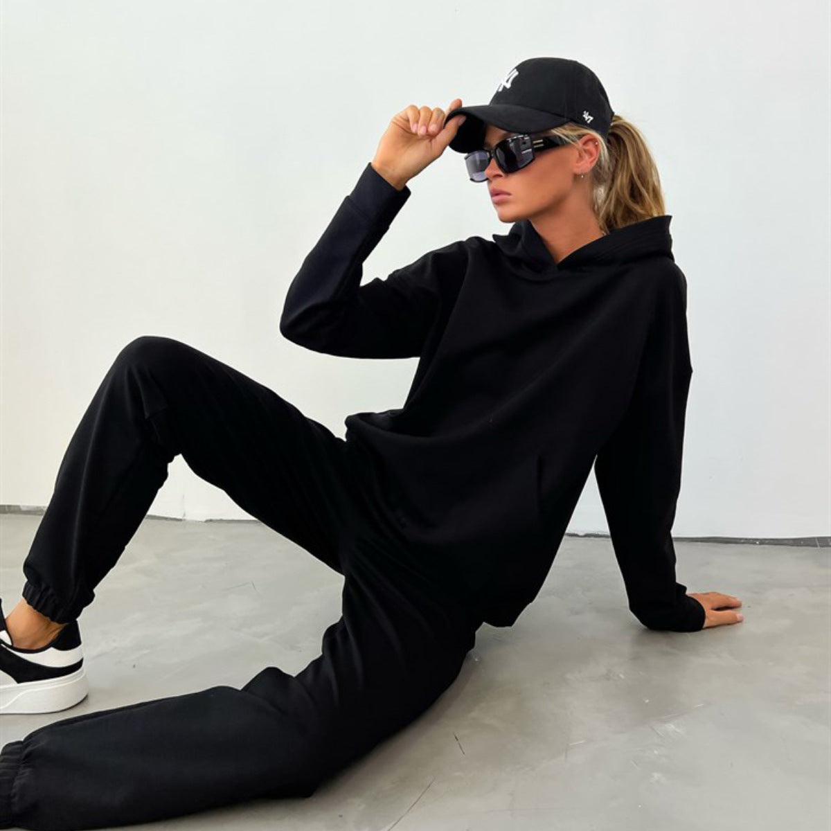 Damen Hoodie-Set Weiches Baumwoll-Mix Eveloria