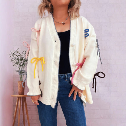 Damen Strickjacke Oversized Bunt Eveloria