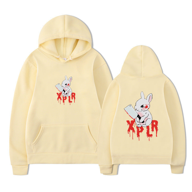Damen Kapuzensweater Cartoon-Motiv Bequem Eveloria
