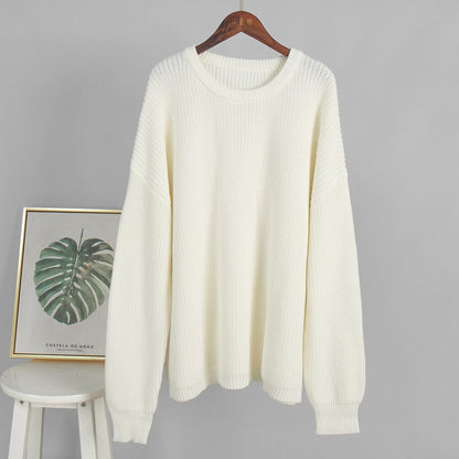 Damen Oversized Strickpullover Lässiger Schnitt Eveloria
