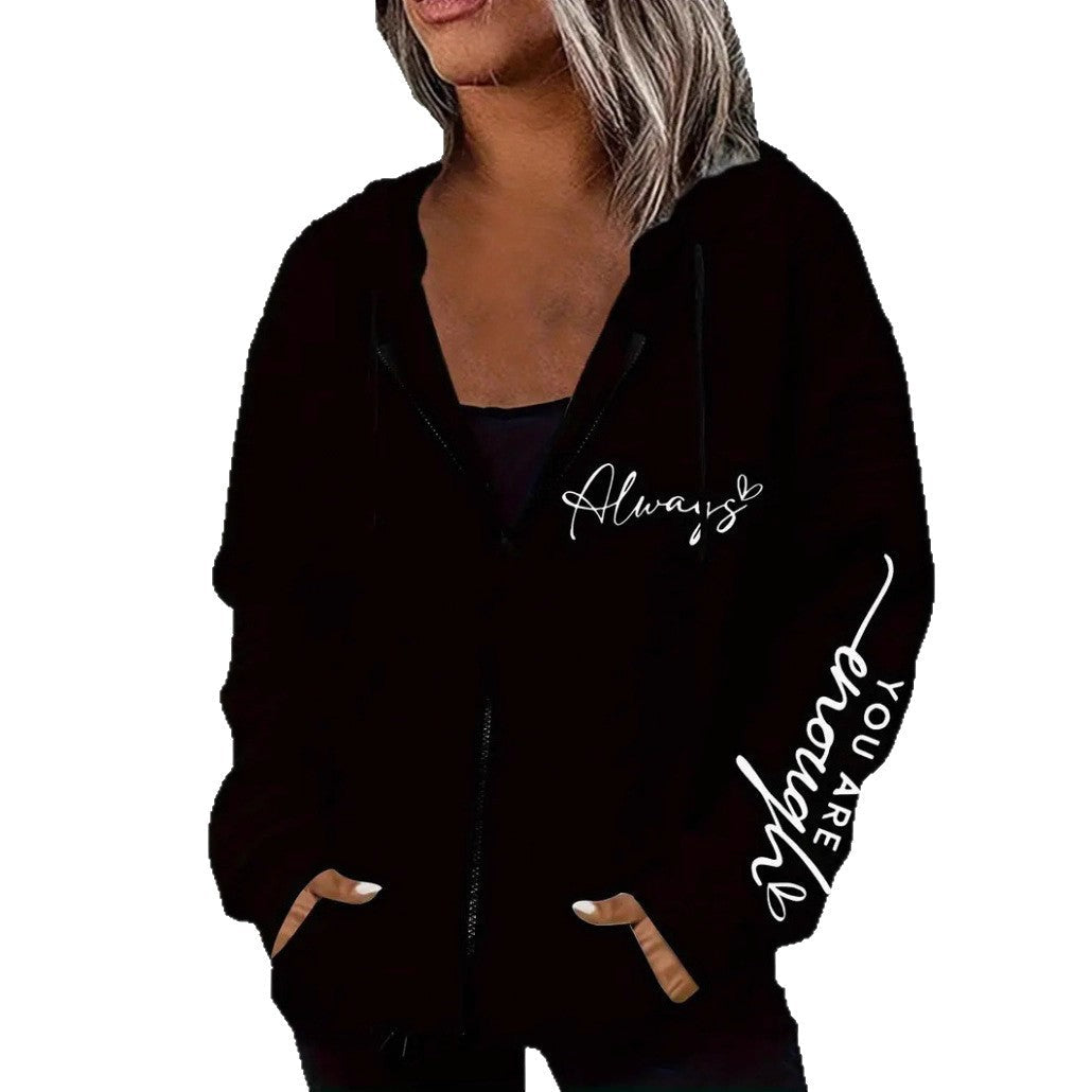 Damen Kapuzenjacke Lässig mit Motivdruck Eveloria