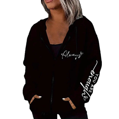 Damen Kapuzenjacke Lässig mit Motivdruck Eveloria