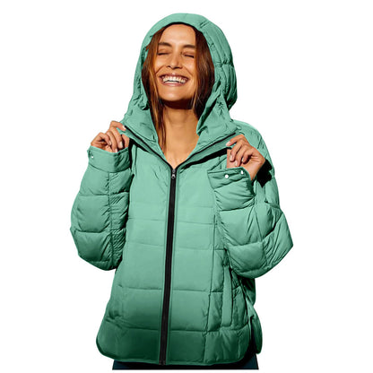 Damen Winterjacke Abnehmbare Kapuze Wasserabweisend Eveloria