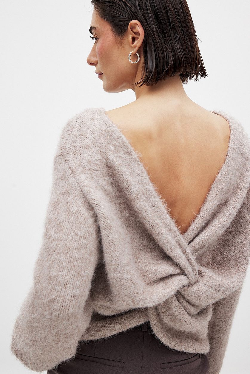 Damen Pullover mit Rückenschnürung Eveloria