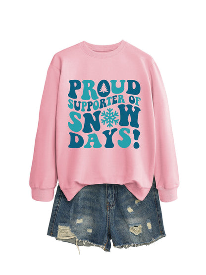 Damen Sweatshirt Kreativer Aufdruck Lässiger Schnitt Grau Eveloria