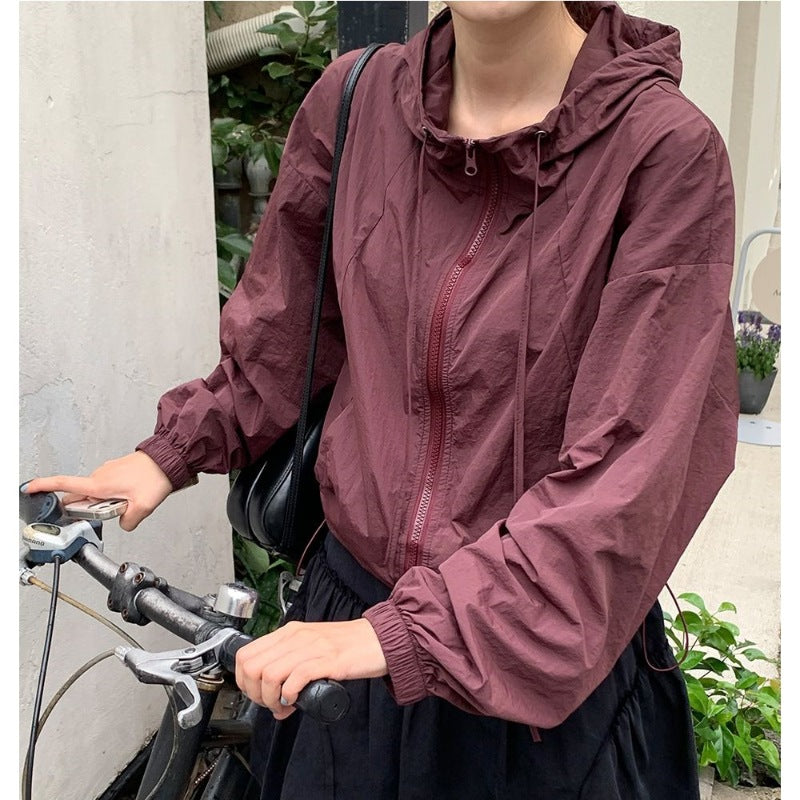 Damen Sportjacke Cropped mit Kordelzug Schwarz Eveloria - Eveloria