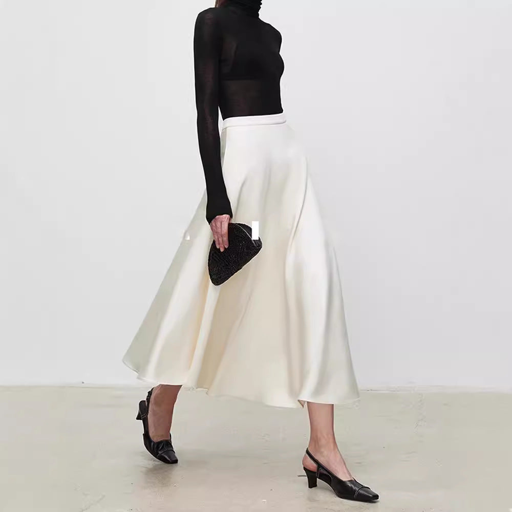 Damen Maxirock Schwingender Saum Eveloria
