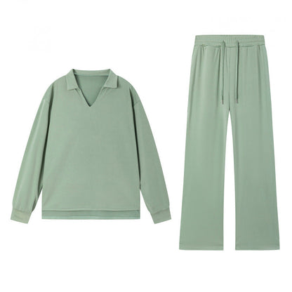 Damen Sweatshirt Hose Set Eveloria Baumwolle Bequem