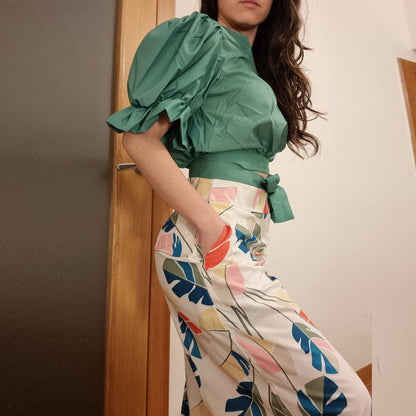 Damen Crop- und Hose Set Eveloria