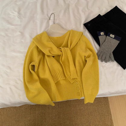 Damen Pullover Abnehmbarer Kragen Eveloria