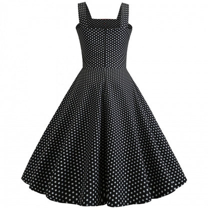 Damen Vintage Swingkleid Polka Dots Eveloria