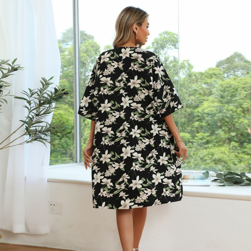 Damen Kimono Floralmuster Lässiger Schnitt Eveloria