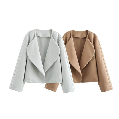 Damen Kurzjacke Stehkragen Modern Eveloria - Eveloria