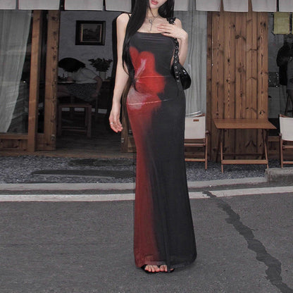Damen Minikleid Asymmetrisch Farbverlauf Eveloria