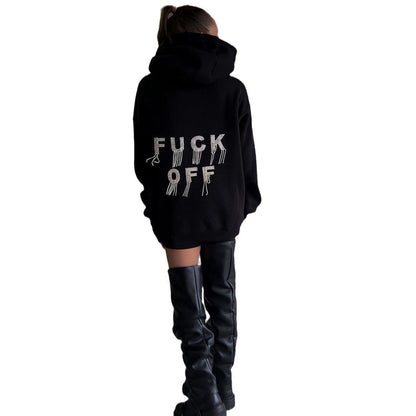 Damen Kapuzenpullover Statement-Design Eveloria