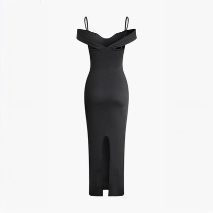 Damen Maxikleid mit Cut-Out und Schulterdetails Eveloria