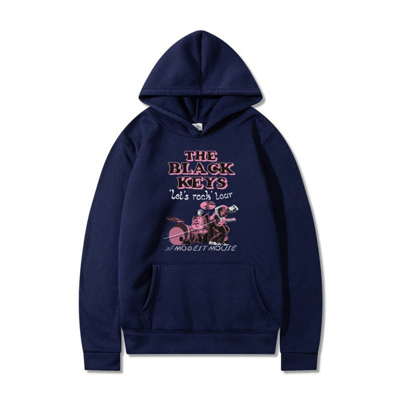Damen Kapuzenpullover Rockband-Design Komfort-Passform
