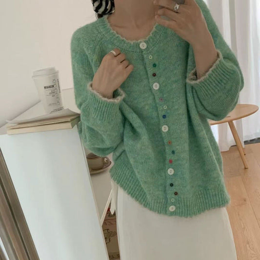 Damen Cardigan Kuschelig Bunt Leger - Eveloria
