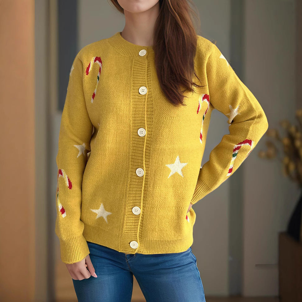 Damen Strickjacke Festlich Designer-Druck Eveloria