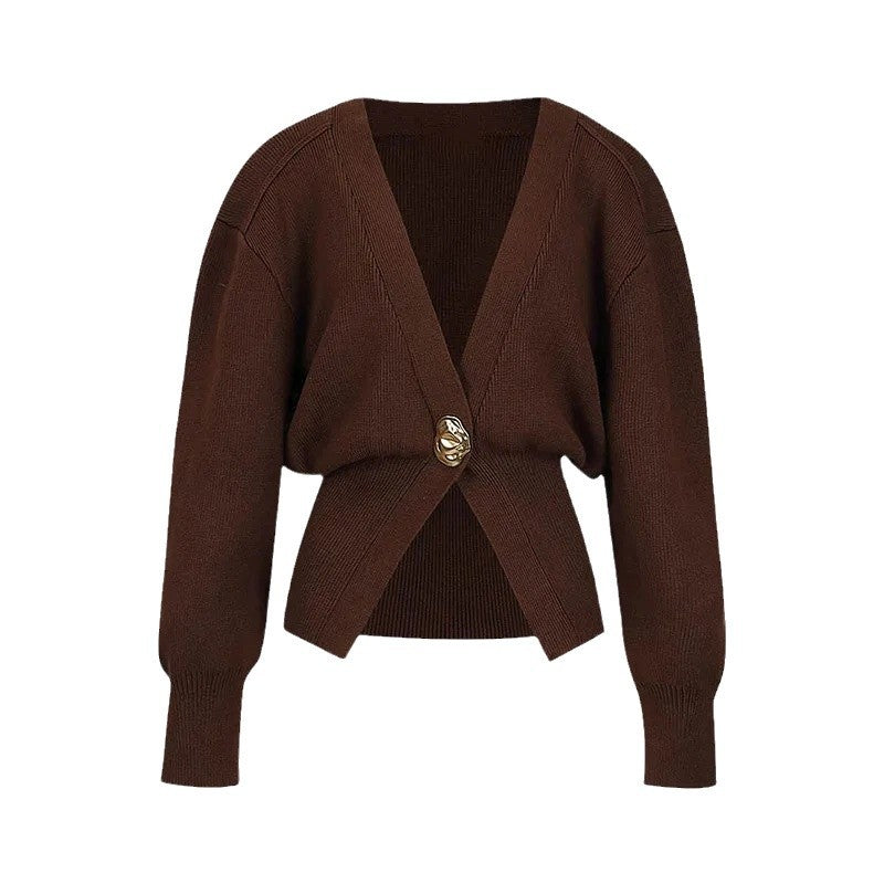 Damen Strickjacke Eleganter Verschluss Eveloria