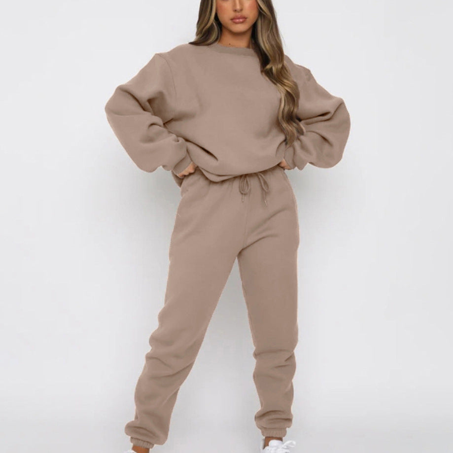 Damen Fleece-Set Innen Angeraut Elastischer Bund Eveloria