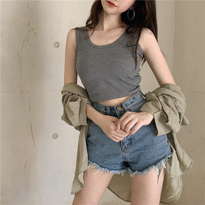 Damen Crop- Atmungsaktive Baumwolle Schmal Eveloria