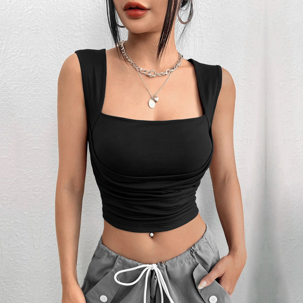 Damen Cropped Tanktop Raffiniertes Design Quadratischer Ausschnitt - Eveloria