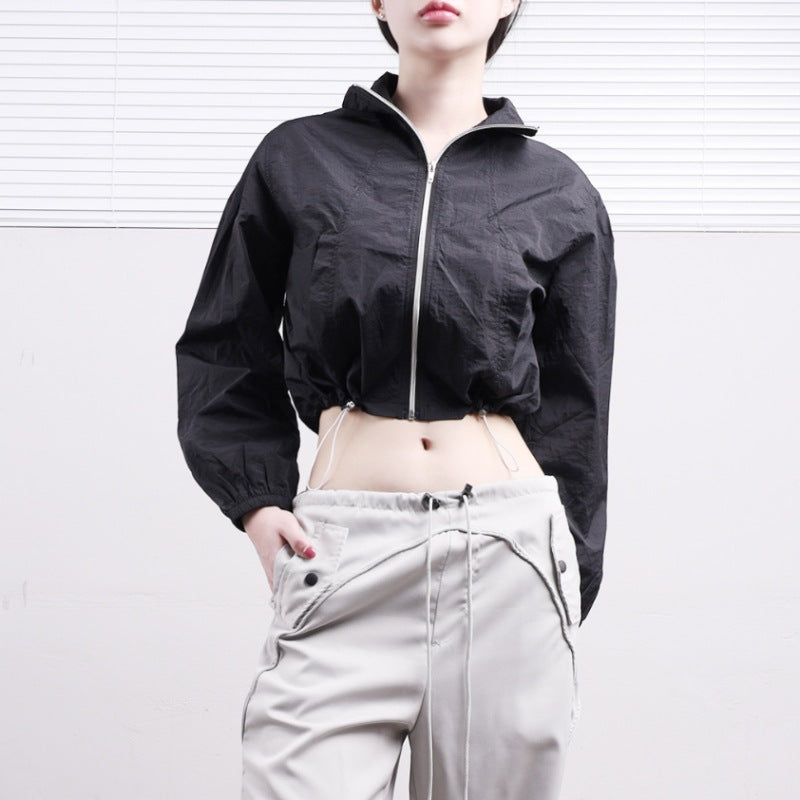 Damen Cropped Windjacke Eveloria Leicht