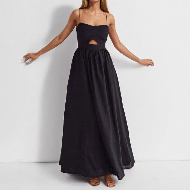 Damen Maxikleid Trägerlos Cut-Out-Design Eveloria