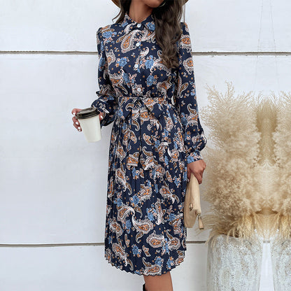 Damen Midikleid mit Knopfleiste und Rüschen Eveloria