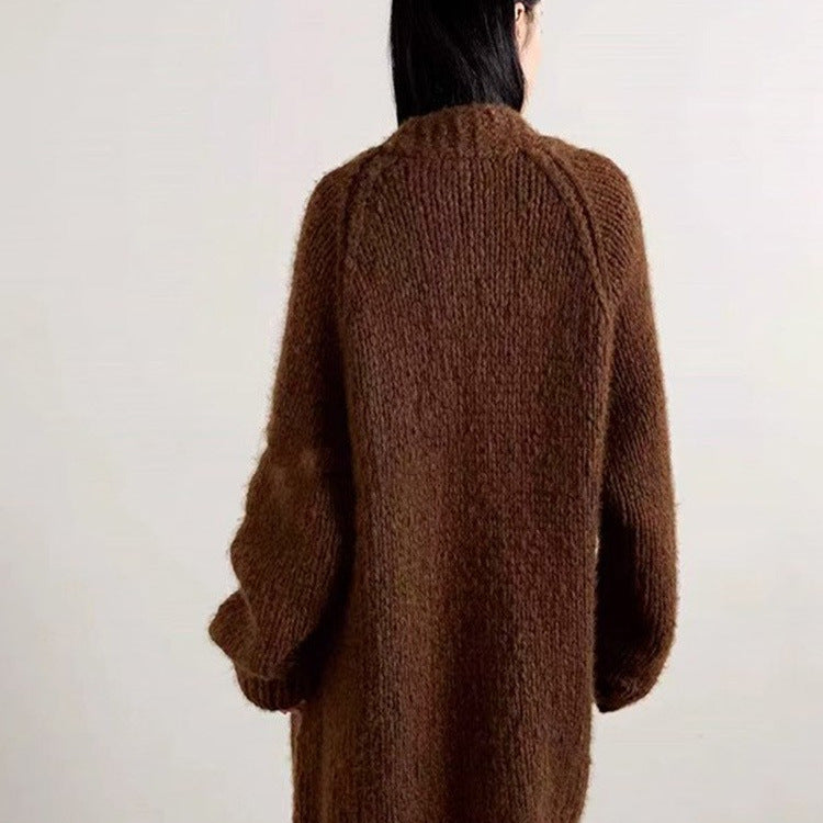 Damen Oversize Strickcardigan Weich Größe