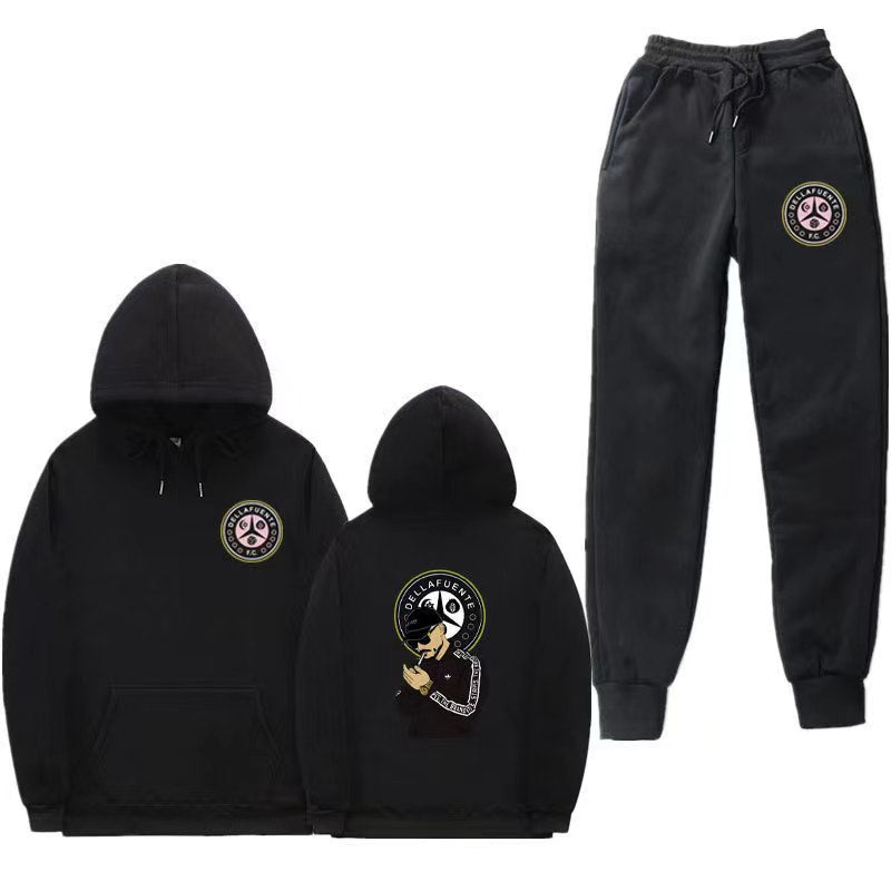 Damen Kapuzenpullover-Set mit Jogginghose, einzigartigem Druck,
