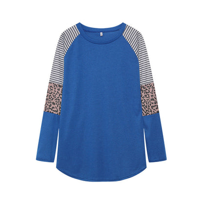 Damen Langarmshirt Tiermuster Streifendesign Eveloria