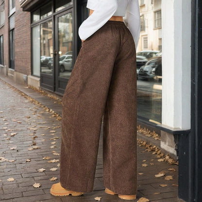 Damen Cordhose Elastischer Bund Praktische Taschen Eveloria