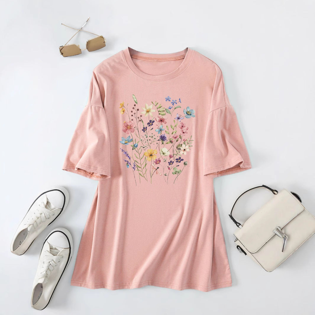 Damen Sommerbluse Floralmuster Eveloria