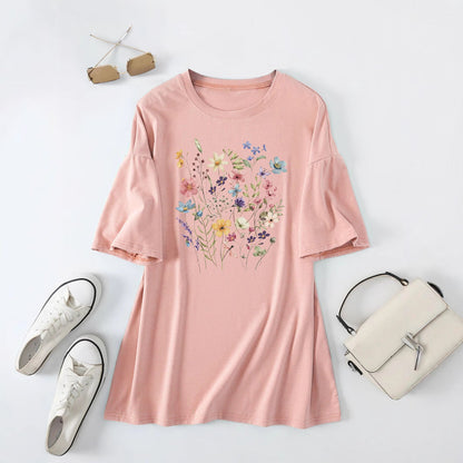 Damen Sommerbluse Floralmuster Eveloria
