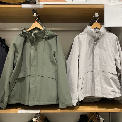 Eveloria Damen Outdoorjacke Atmungsaktiv Verstellbare Kapuze Schwarz - Eveloria