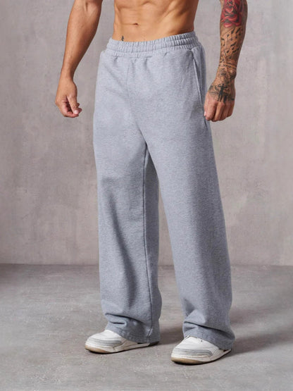 Herren Baggy Jogginghose Elastisch Seitentaschen Schwarz Eveloria - Eveloria