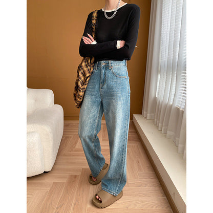 Damen Hemdbluse mit Streifen und Brusttasche Blau