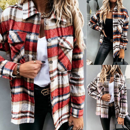 Eveloria Damen Karomuster Flanelljacke - Eveloria