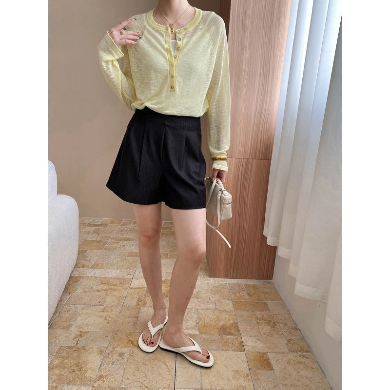 Damen Shorts-Set mit Schlitzen Hochwerder Bund Eveloria