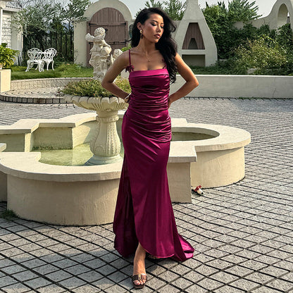 Damen Maxikleid Raffiniertes Design mit Raffungselementen Eveloria