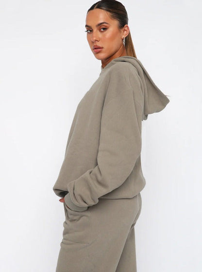 Damen Oversized Hoodie Jogger Set