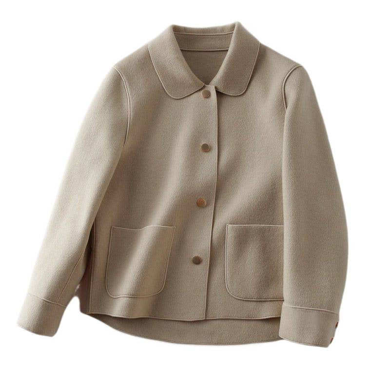 Damen Wollmantel Modisch Eveloria