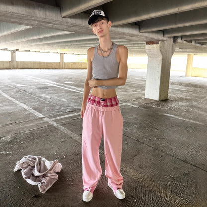 Damen Jogginghose Elastischer Bund Baumwolle Schwarz Eveloria - Eveloria
