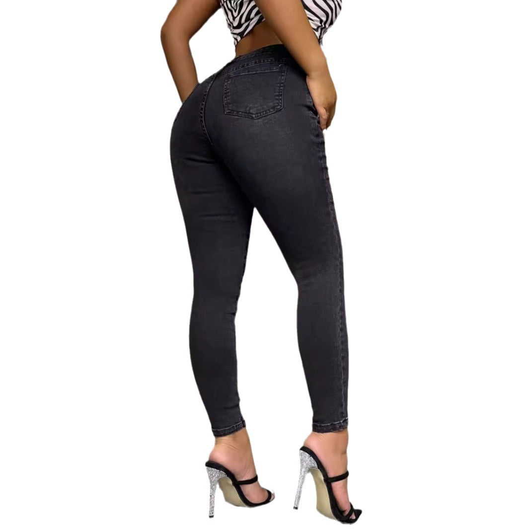 Damen High-Waist Skinny-Jeans Eveloria → Damen