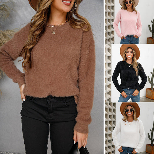 Damen Strickpullover Weich Moderner Schnitt Eveloria - Eveloria