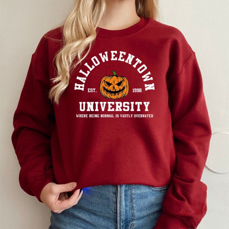 Damen Sweatshirt Halloween-Design Bequem Grau Eveloria